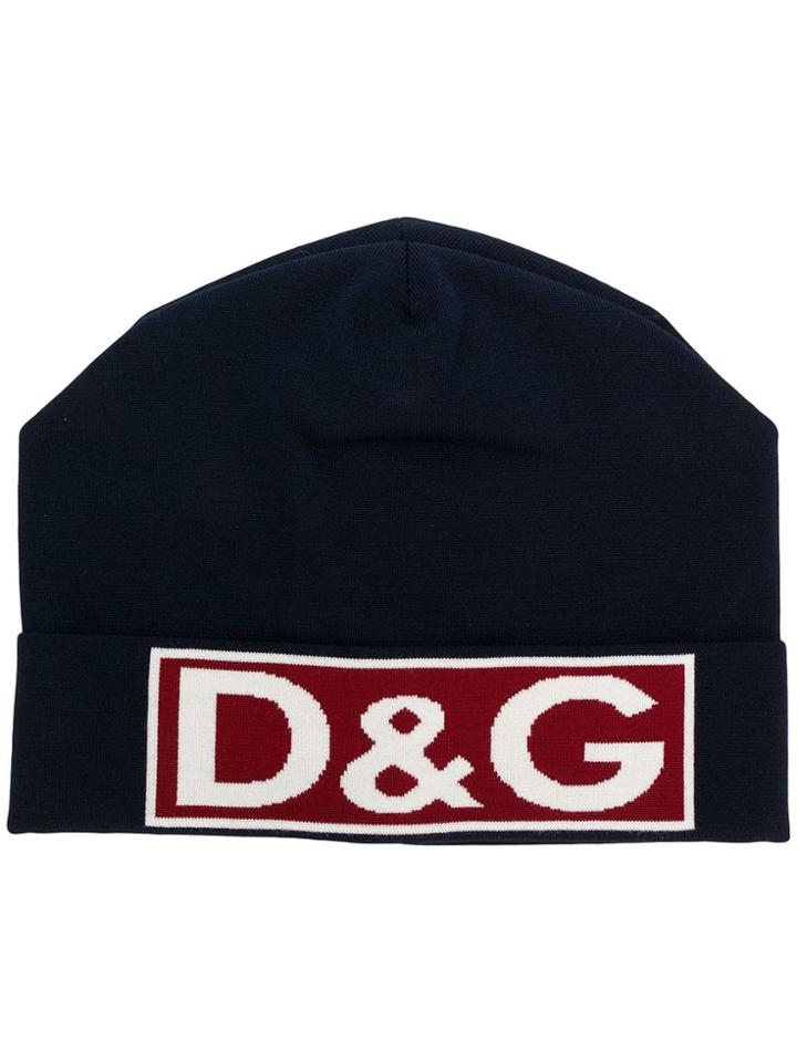 Dolce & Gabbana Logo Beanie - Blue