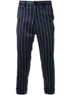 Education From Youngmachines Pinstriped Cropped Tapered Trousers
