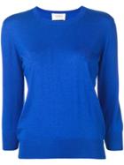 Snobby Sheep Cropped Sleeve Sweater - Blue