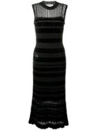 Mcq Alexander Mcqueen Fitted Crochet Dress - Black