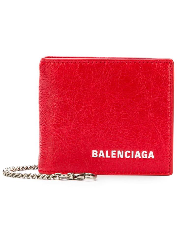 Balenciaga Explorer Square Wallet - Red
