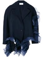 Roberts Wood Ruffle Asymmetric Jacket - Blue