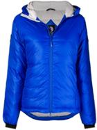 Canada Goose Logo Hooded Puffer Jacket - Blue