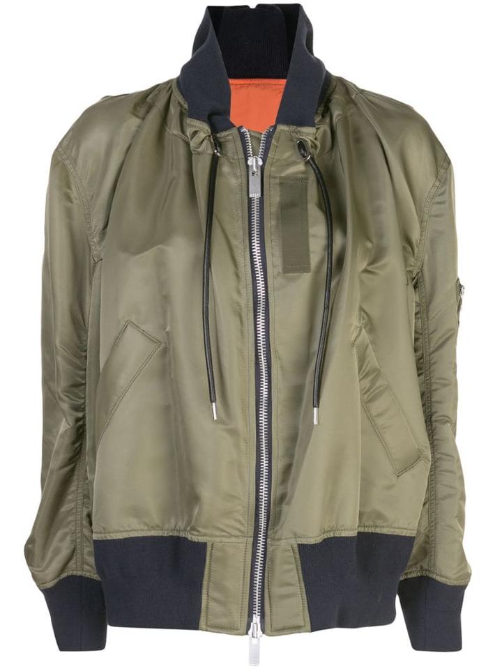 Sacai Satin Bomber Jacket - Green