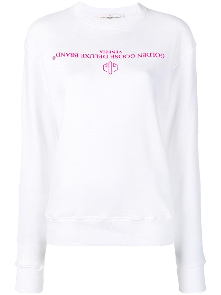 Golden Goose Deluxe Brand Upside-down Logo Sweatshirt - White