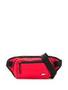 Msgm Logo Plaque Belt Bag - Red