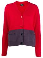 Ps Paul Smith Button Up Cardigan - Red