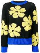 Sport Max Code Flower Knit Sweater - Black
