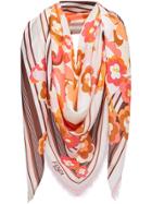 Fendi Floral Shawl Scarf - Yellow & Orange