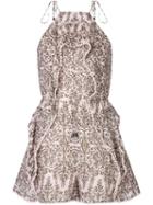 Zimmermann Halter-neck Playsuit, Women's, Size: 2, Nude/neutrals, Silk/cotton