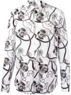 Alexander Mcqueen Badge Print Shirt, Men's, Size: 40, White, Cotton
