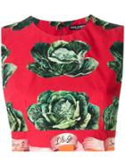 Dolce & Gabbana Cabbage Print Blouse - Red