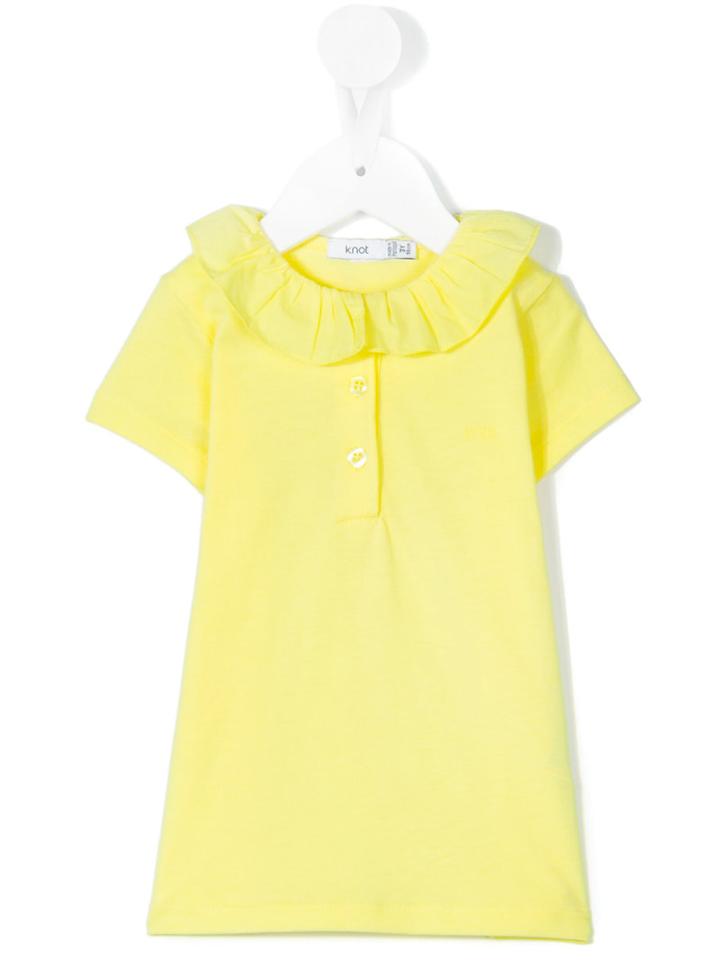 Knot - Frill Polo - Kids - Cotton - 4 Yrs, Yellow/orange