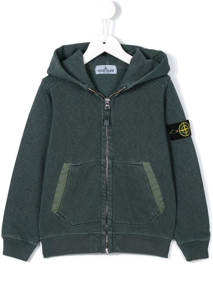 Stone Island Kids Classic Hoodie, Boy's, Size: 8 Yrs, Green