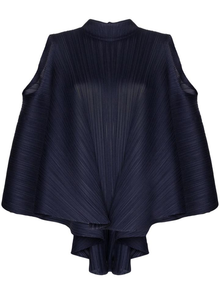 Pleats Please Issey Miyake Pleated Sleeveless Top - Blue