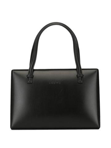 Loewe Pre-owned Structured Logo Tote - Black