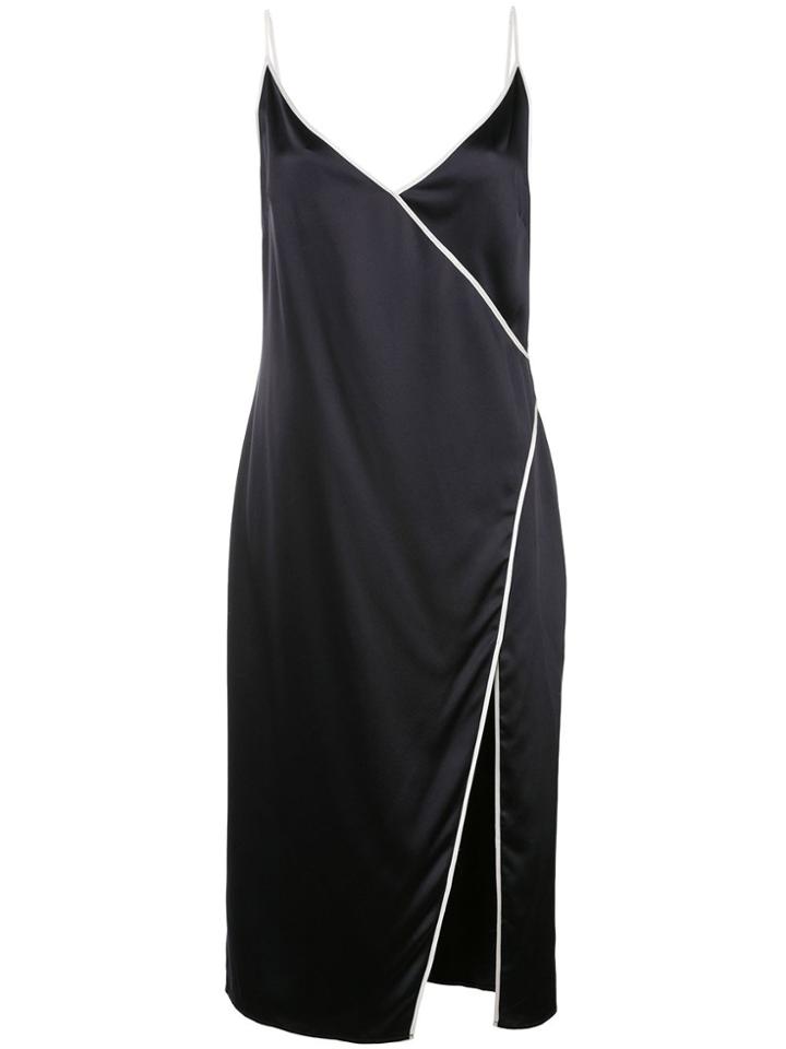 Fleur Du Mal Slit Piped Dress - Black