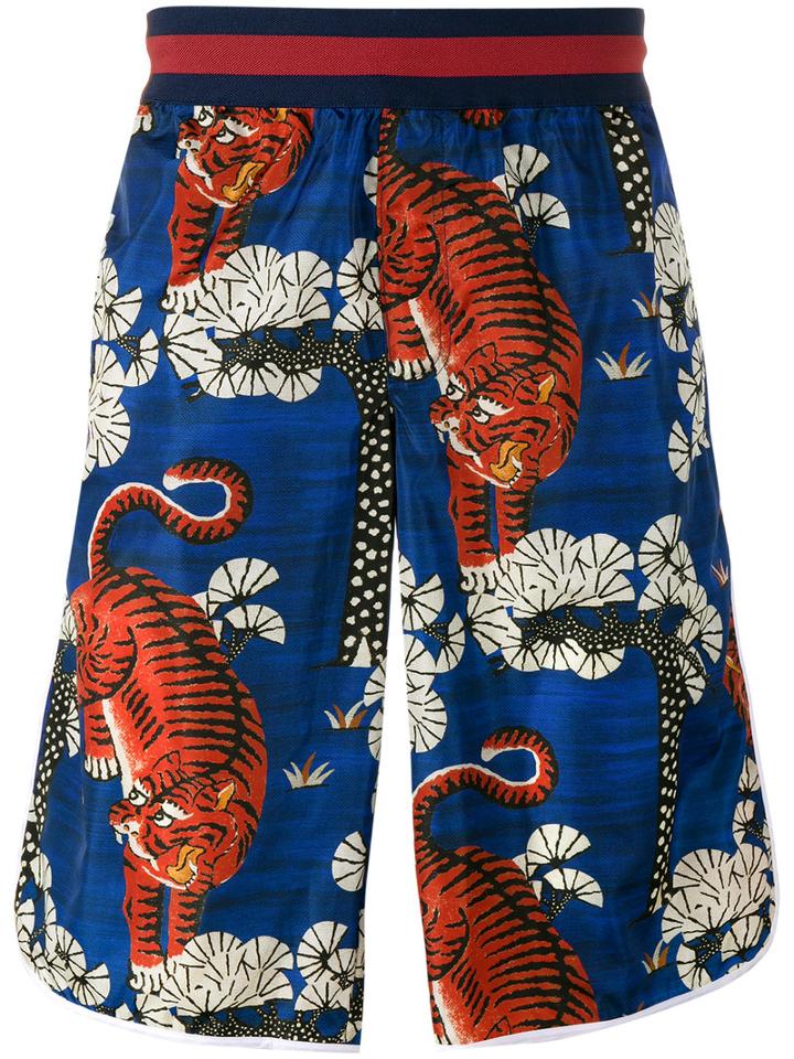Gucci - Bengal Print Swim Shorts - Men - Polyamide - 50, Green, Polyamide