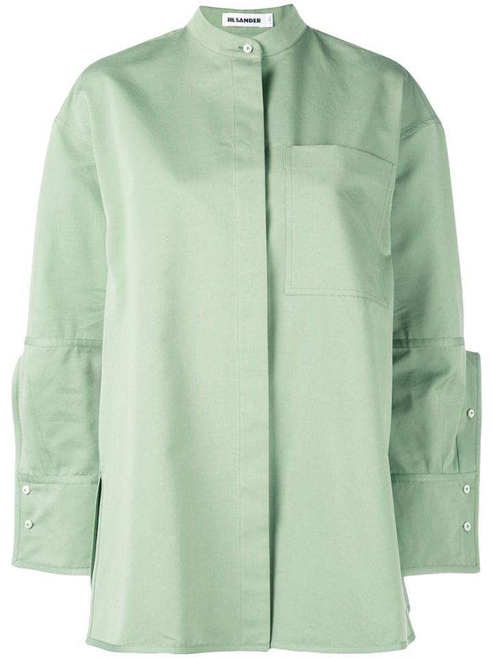 Jil Sander Oversized Chest Pocket Shirt - Green