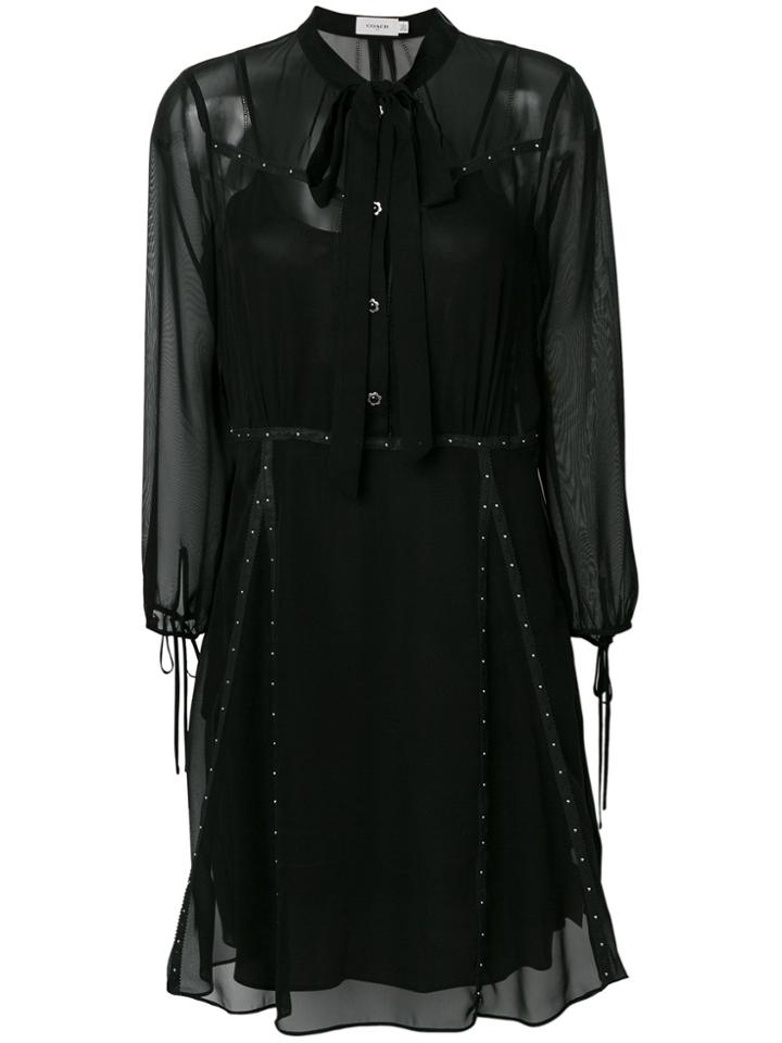 Coach Button Up Dress - Black