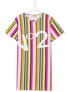 No21 Kids Teen Striped T-shirt Dress - Multicolour