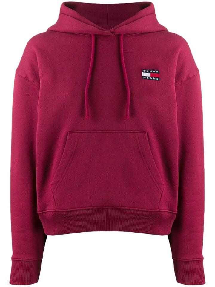 Tommy Jeans Embroidered Logo Hoodie - Pink