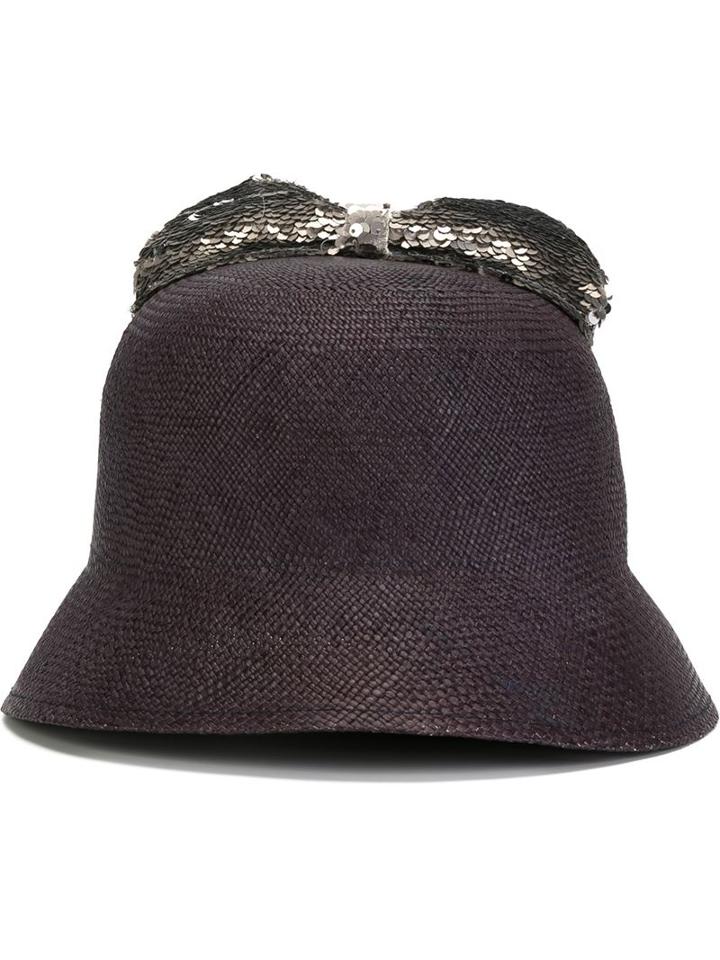 Federica Moretti 'oliviepal' Hat, Women's, Blue, Straw/polyester