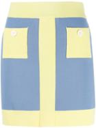 Staud Jig Colourblock Mini Skirt - Blue