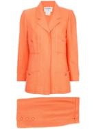 Chanel Pre-owned Fitted Skirt Suit Set - Yellow