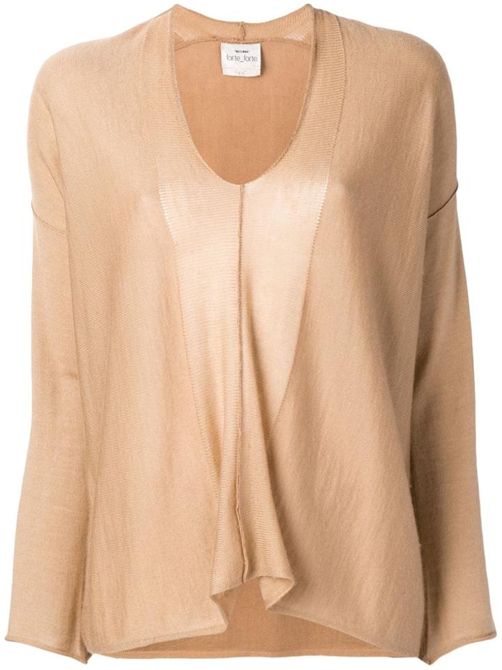 Forte Forte Deep U-neck Jumper - Brown