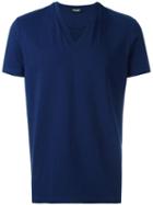 Dsquared2 Basic V-neck T-shirt, Men's, Size: Large, Blue, Cotton/spandex/elastane