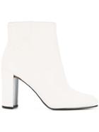 Dolce Vita Block Heel Ankle Boots - White