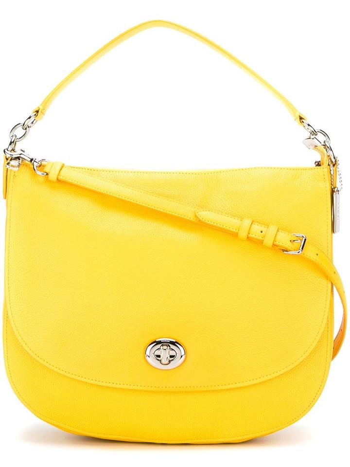 Coach 'turnlock' Hobo Bag, Women's, Yellow/orange