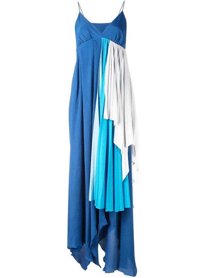 Unravel Project Pleated Panels Long Dress - Blue