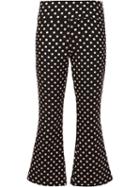 Nicole Miller Metallic Polka Dots Trousers, Women's, Size: 6, Black, Polyester/nylon/metallic Fibre