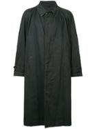 Comme Des Garçons Vintage Concealed Fastening Midi Coat - Black