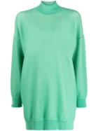 Fendi Logo Sweatshirt Dress - Green