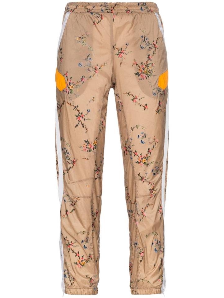 Preen By Thornton Bregazzi Nelly Floral Cropped Track Pants - Brown