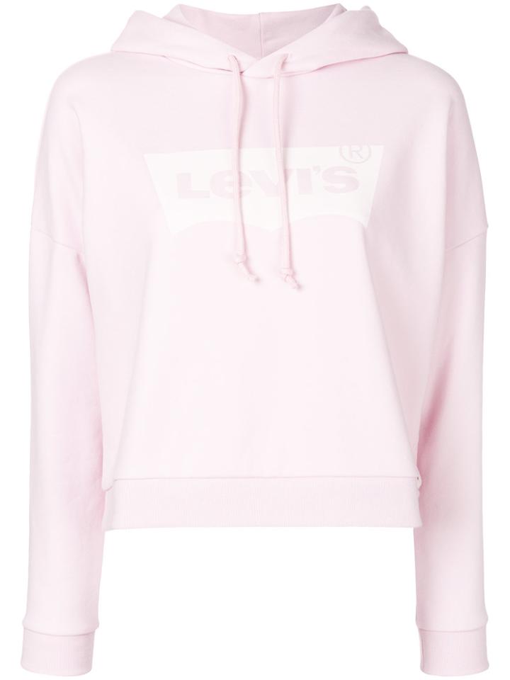 Levi's Logo Print Hooded Sweatshirt - Pink & Purple