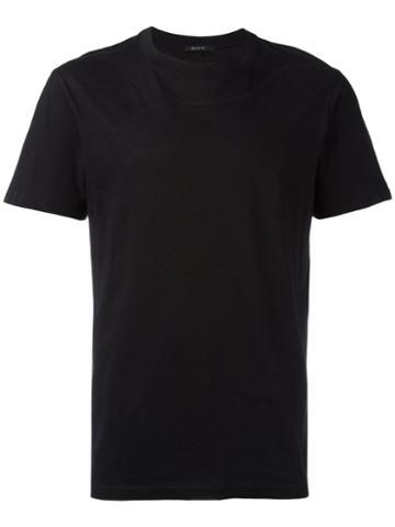 Qasimi - Seaming Detail T-shirt - Men - Cotton - L, Black, Cotton
