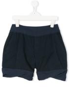 European Culture Kids Stretched Detailed Shorts - Blue