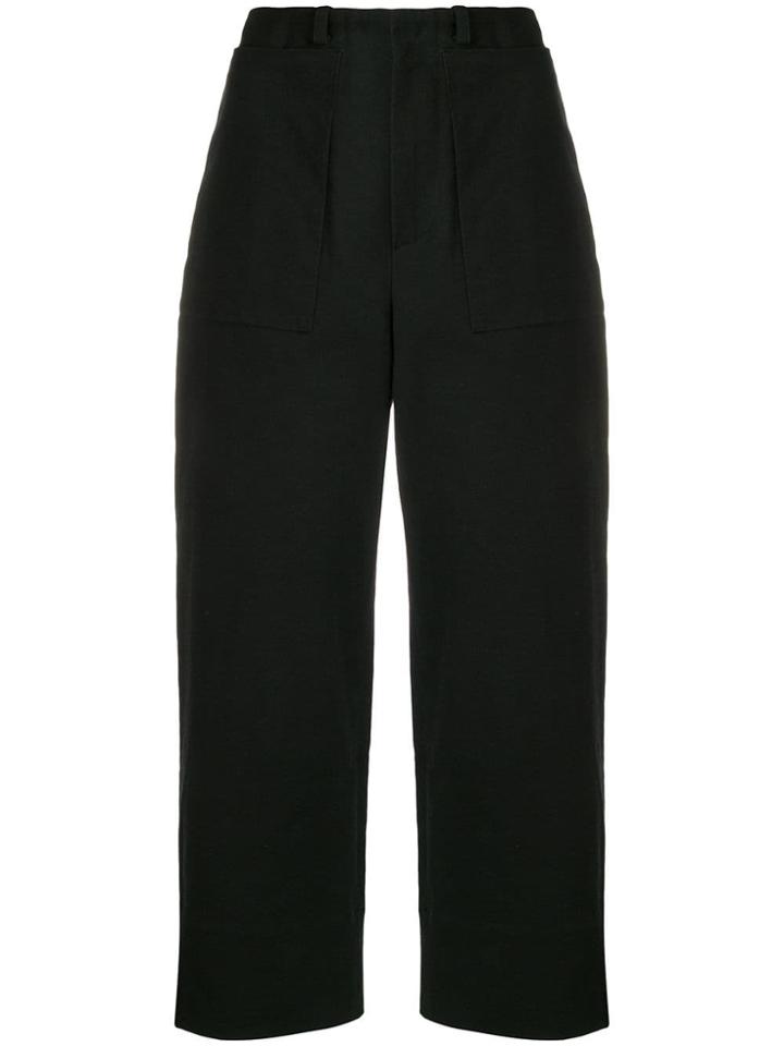 Sara Lanzi Cropped Trousers - Black