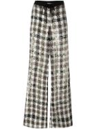 P.a.r.o.s.h. Checked Palazzo Pants - Black