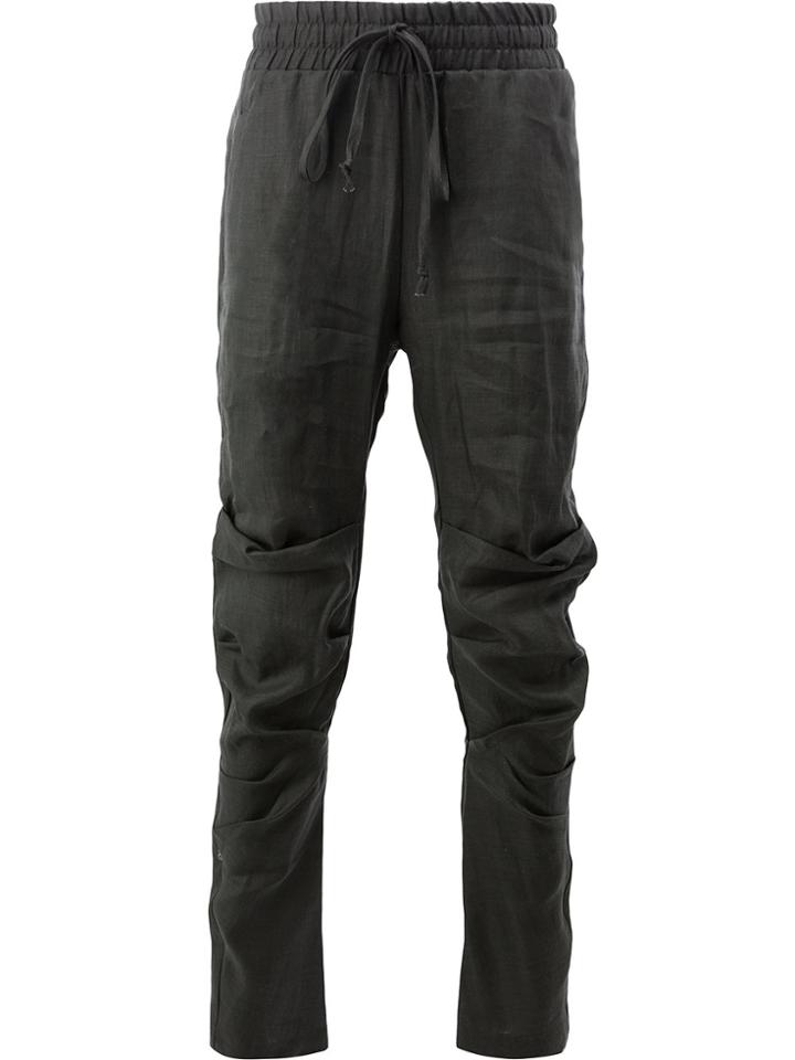Lost & Found Ria Dunn Creased Tie Waist Trousers - Black