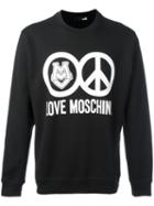 Love Moschino Logo Print Sweatshirt, Men's, Size: Xl, Black, Cotton