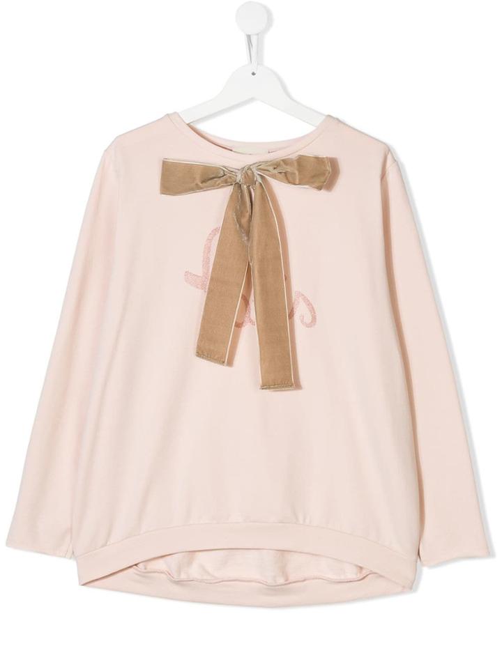 Douuod Kids Teen Bow Detail Top - Pink & Purple