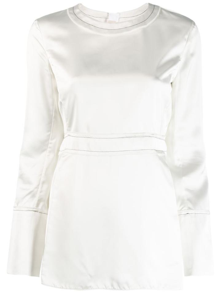 Marni Contrast Stitching Detail Blouse - White