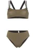 Solid & Striped The Evelyn Contrast Strap Bikini - Green