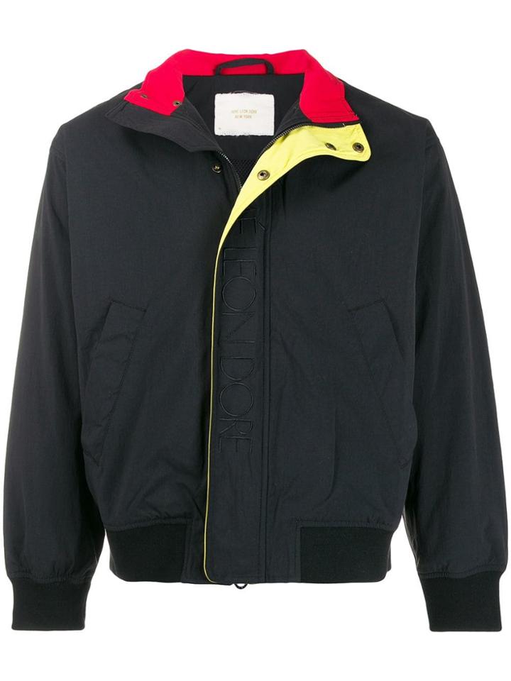 Aimé Leon Dore Contrast Collar Bomber Jacket - Black