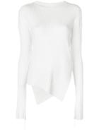 Helmut Lang Ribbed Sweater - White